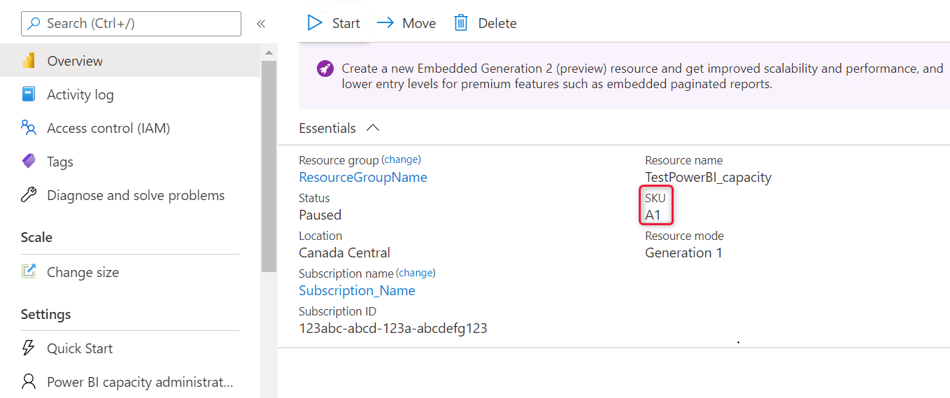 Scale Your Power Bi Embedded Capacity In The Azure Portal 